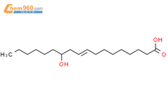 顺式-12-羟基-9-十八碳烯酸结构式图片|61789-44-4结构式图片