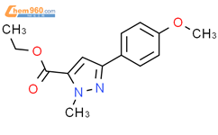 乙基3-(4-甲氧苯基)-1-甲基-1H-吡唑-5-羧酸酯结构式图片|618070-51-2结构式图片