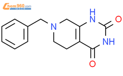 7-苄基-5,,6,7,8-四氢吡啶并[3,4-D]嘧啶-2,4(1H,3H)-二酮结构式图片|62459-02-3结构式图片