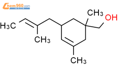 3-Cyclohexene-1-methanol, 1,3-dimethyl-5-(2-methyl-2-butenyl)-结构式图片|62603-25-2结构式图片