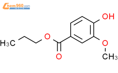 4-羟基-3-甲氧基苯甲酸丙酯结构式图片|6273-95-6结构式图片