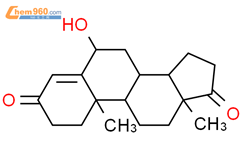 Androst-4-ene-3,17-dione,6-hydroxy-, (6b)-结构式图片|63-00-3结构式图片