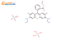Xanthylium, 9-(2-(ethoxycarbonyl)phenyl)-3,6-bis(ethylamino)-2,7-dimethyl-, tungstatephosphate结构式图片|63022-08-2结构式图片