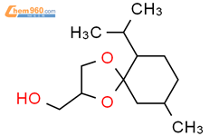 6-异丙基-9-甲基-1,4-二氧螺环[4,5]癸烷-2-甲醇结构式图片|63187-91-7结构式图片