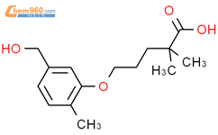 Pentanoic acid, 5-[5-(hydroxymethyl)-2-methylphenoxy]-2,2-dimethyl-结构式图片|63257-53-4结构式图片