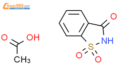 1,2-Benzisothiazol-3(2H)-one, 1,1-dioxide, acetate结构式图片|63590-66-9结构式图片