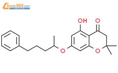 4H-1-Benzopyran-4-one,2,3-dihydro-5-hydroxy-2,2-dimethyl-7-(1-methyl-4-phenylbutoxy)-结构式图片|63789-85-5结构式图片