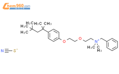 benzyl-dimethyl-[2-[2-[4-(2,4,4-trimethylpentan-2-yl)phenoxy]ethoxy]ethyl]azanium;thiocyanate结构式图片|64048-43-7结构式图片