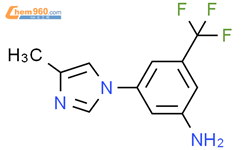 3-(4-甲基-1H-咪唑-1-基)-5-(三氟甲基)苯胺结构式图片|641571-11-1结构式图片