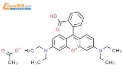 9-(2-carboxyphenyl)-3,6-bis(diethylamino)xanthylium acetate结构式图片|64381-99-3结构式图片