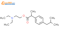Benzeneacetic acid, a-methyl-4-(2-methylpropyl)-,2-(diethylamino)ethyl ester结构式图片|64622-41-9结构式图片