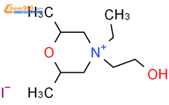 Morpholinium, 4-ethyl-4-(2-hydroxyethyl)-2,6-dimethyl-, iodide结构式图片|64632-04-8结构式图片