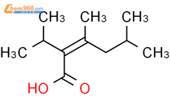 2-Hexenoic acid, 3,5-dimethyl-2-(1-methylethyl)-结构式图片|64789-40-8结构式图片