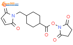 4-(N-马来酰亚胺基甲基)环己烷-1-羧酸琥珀酰亚胺酯结构式图片|64987-85-5结构式图片