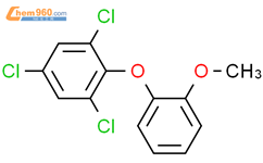 Benzene, 1,3,5-trichloro-2-(2-methoxyphenoxy)-结构式图片|65075-03-8结构式图片
