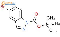 5-溴-吲唑-1-羧酸叔丁酯结构式图片|651780-02-8结构式图片