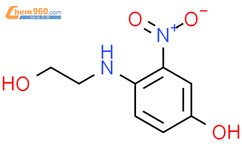 3-硝基-N-(2-羟乙基)-4-氨基苯酚结构式图片|65235-31-6结构式图片
