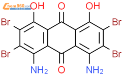 9,10-Anthracenedione, 1,8-diamino-2,3,6,7-tetrabromo-4,5-dihydroxy-结构式图片|65235-69-0结构式图片