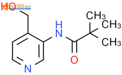 N-(4-羟基甲基吡啶-3-基)-2,2-二甲基丙酰胺结构式图片|653584-64-6结构式图片