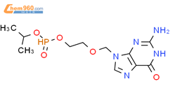 Phosphonic acid,2-[(2-amino-1,6-dihydro-6-oxo-9H-purin-9-yl)methoxy]ethyl1-methylethyl ester结构式图片|661465-32-3结构式图片