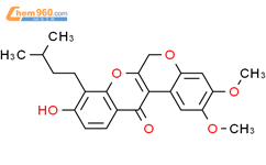 [1] 苯并吡喃[3,4-b][1]苯并吡喃-12（6H）-酮，9-羟基-2,3-二甲氧基-8-（3-甲基丁基）-结构式图片|6624-98-2结构式图片