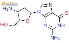 3'-氨基-2',3'-双脱氧鸟苷结构式图片|66323-49-7结构式图片