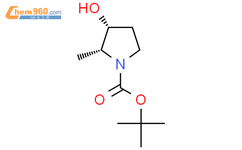 (2R,3R)-3-Hydroxy-2-methyl-pyrrolidine-1-carboxylic acid tert-butyl ester结构式图片|664364-24-3结构式图片