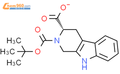 N-叔丁氧羰基-L-1,2,3,4-四氢-beta-咔啉-3-羧酸结构式图片|66863-43-2结构式图片