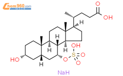 鹅去氧胆酸7-硫酸盐（二钠盐）结构式图片|66874-03-1结构式图片