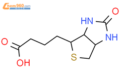 1H-噻吩并[3,4-d]咪唑-4-丁烷酸，六氢-2-氧代-（3aS，4S，6aR）-结构式图片|669-72-7结构式图片