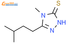 3H-1,2,4-Triazole-3-thione, 2,4-dihydro-4-methyl-5-(3-methylbutyl)-结构式图片|66921-10-6结构式图片