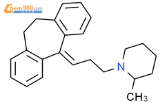 1-[3-(10,11-dihydro-5H-dibenzo[a,d][7]annulen-5-ylidene)propyl]-2-methylpiperidine结构式图片|67196-65-0结构式图片
