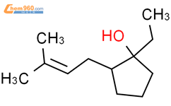 1-ethyl-2-(3-methylbut-2-enyl)cyclopentan-1-ol结构式图片|67674-45-7结构式图片