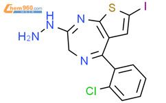 5-(2-氯苯基)-2-肼基-7-碘-3H-噻吩并[2,3-E][1,4]二氮杂卓结构式图片|67860-46-2结构式图片