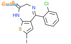 5-(2-氯苯基)-7-碘-1H-噻吩并[2,3-E][1,4]二氮杂卓-2(3H)-硫酮结构式图片|67860-47-3结构式图片