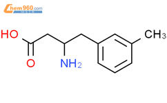 3-氨基-4-(3-甲基苯基)丁酸结构式图片|678969-19-2结构式图片
