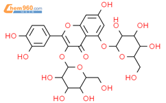 3,5-二葡萄糖苷-槲皮素结构式