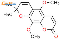5,10-二甲氧基-8,8-二甲基-2H，8H-吡喃并[3,2-g]色烯-2-酮结构式图片|68421-13-6结构式图片