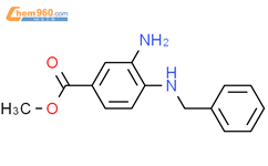 3-氨基-4-(苄基氨基)苯甲酸甲酯结构式图片|68502-22-7结构式图片