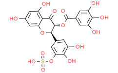 [（2R，3R）-2-（3,4-二羟基-5-磺氧基苯基）-5,7-二羟基-4-氧代-2,3-二氢甲烯-3-基]3,4,5-三羟基苯甲酸酯结构式图片|685820-64-8结构式图片