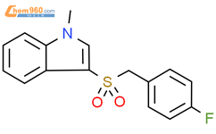 3-[[（4-氟苯基）甲基]磺酰基]-1-甲基-1H-吲哚结构式图片|686743-57-7结构式图片