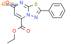 7H-1,3,4-Thiadiazolo[3,2-a]pyrimidine-5-carboxylic acid, 7-oxo-2-phenyl-, ethyl ester结构式图片|68787-54-2结构式图片
