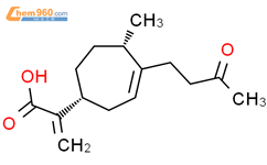 (1R-顺式)-5-甲基-α-亚甲基-4-(3-氧代丁基)-3-环庚烯-1-乙酸结构式图片|68799-38-2结构式图片