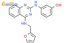 3-[[4-[(2-呋喃甲基)氨基]-2-喹唑啉基]氨基]-苯酚结构式图片|690697-43-9结构式图片
