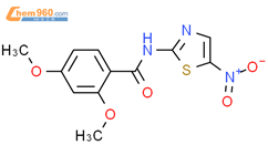 2,4-dimethoxy-N-(5-nitro-1,3-thiazol-2-yl)benzamide结构式图片|69818-99-1结构式图片