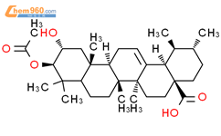 3-乙酰氧基科罗索酸结构式图片|700370-58-7结构式图片