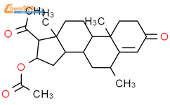 醋酸甲羟孕酮标准品结构式图片|71-58-9结构式图片