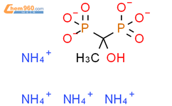 Phosphonic acid,(1-hydroxyethylidene)bis-, tetraammonium salt (9CI)结构式图片|7101-46-4结构式图片
