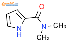 (9ci)-N,N-二甲基-1H-吡咯-2-羧酰胺结构式图片|7126-47-8结构式图片
