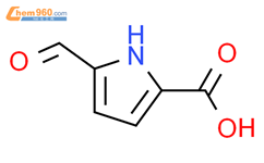 5-甲酰基-1H-吡咯-2-羧酸结构式图片|7126-51-4结构式图片